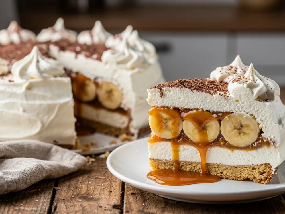 Banoffee Pie en entremets (banane, caramel, chantilly mascarpone)