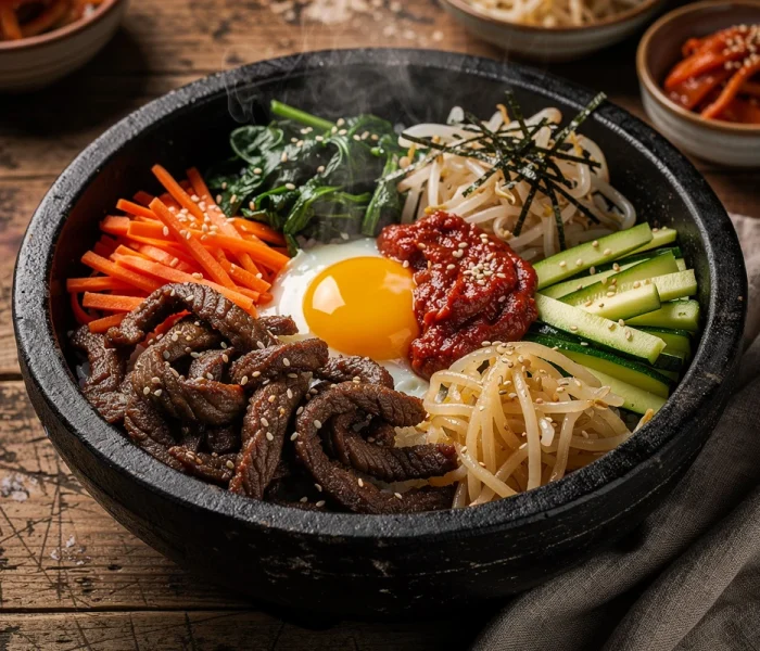 Bibimbap coréen au bœuf