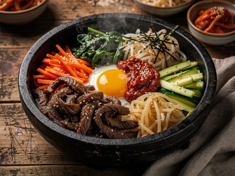 Bibimbap coréen au bœuf