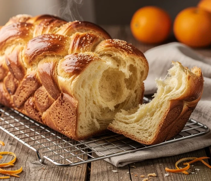 Brioche tressée à la fleur d'oranger
