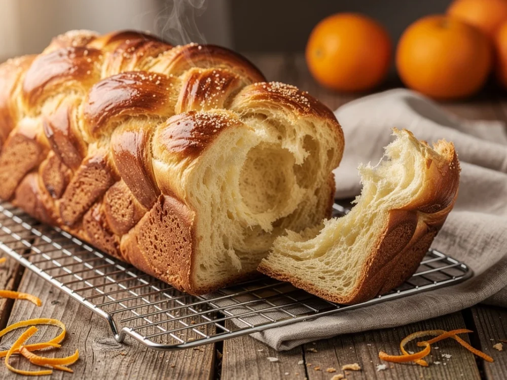 Brioche tressée à la fleur d'oranger