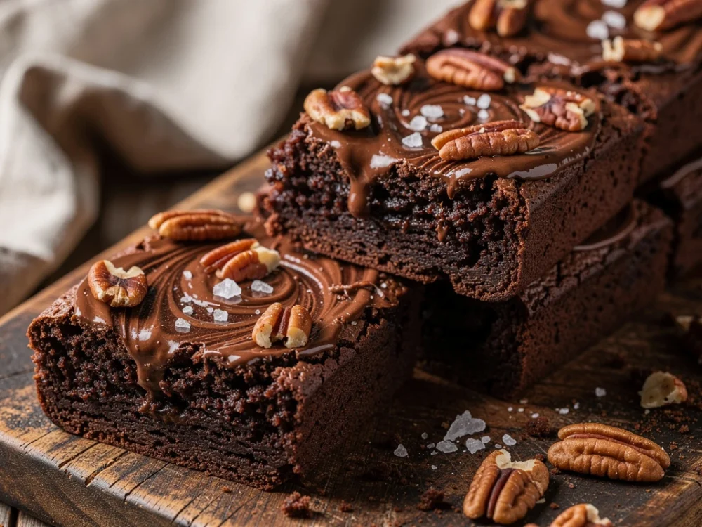 Brownie aux noix de pécan et sel de mer