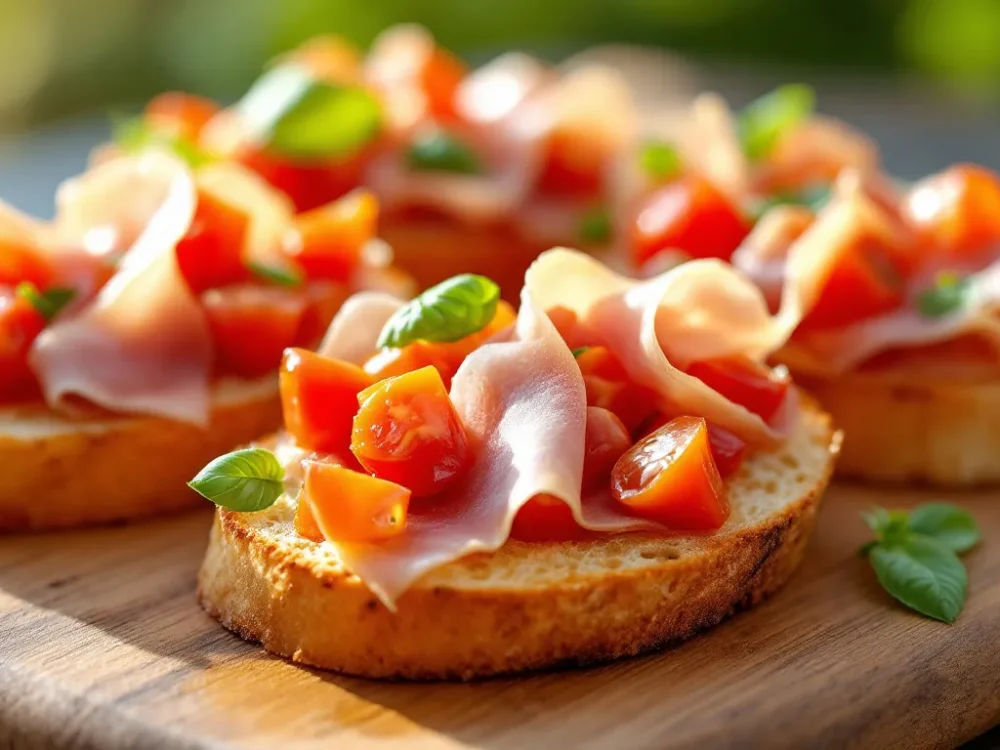 Bruschetta au jambon de Parme - Recettes en Famille