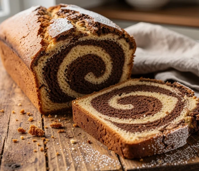 Cake marbré chocolat-vanille {recette facile}