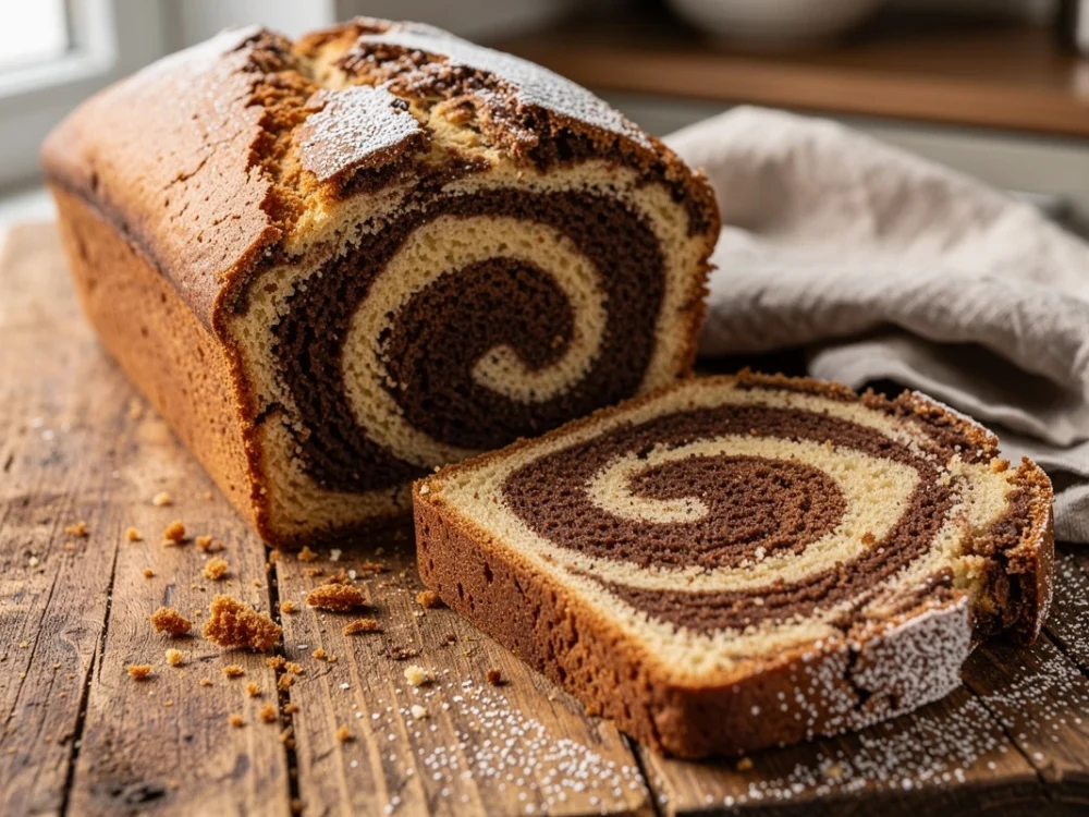 Cake marbré chocolat-vanille {recette facile}