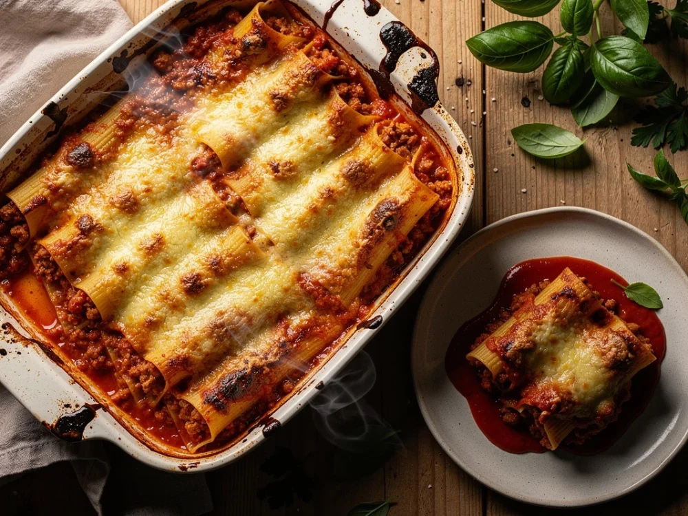 Cannellonis à la bolognaise gratinés au comté