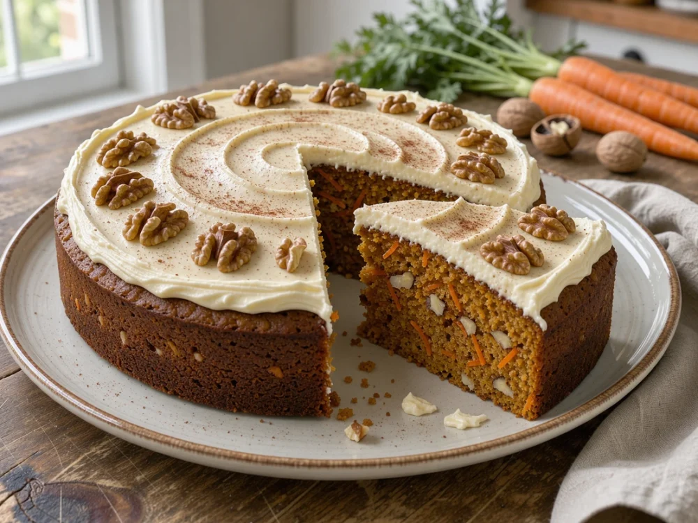 Carrot cake aux épices et glaçage cream cheese {recette maison facile}