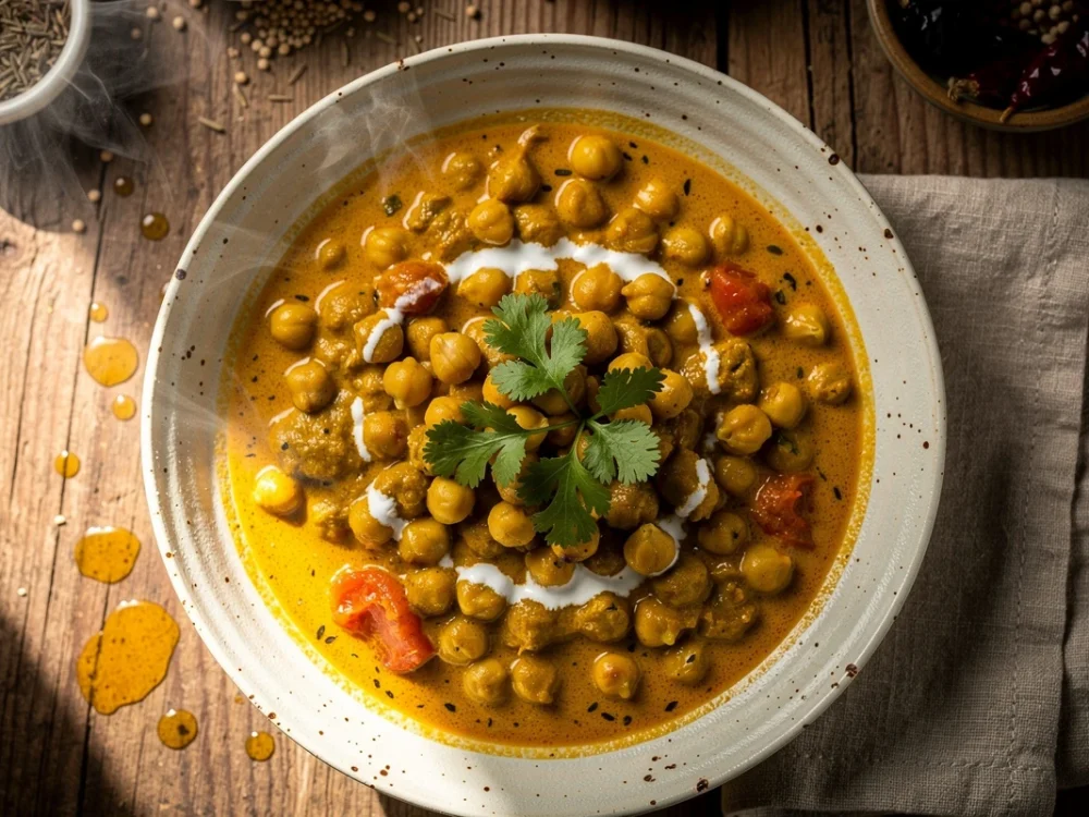 Curry de pois chiches au lait de coco (Vegan)