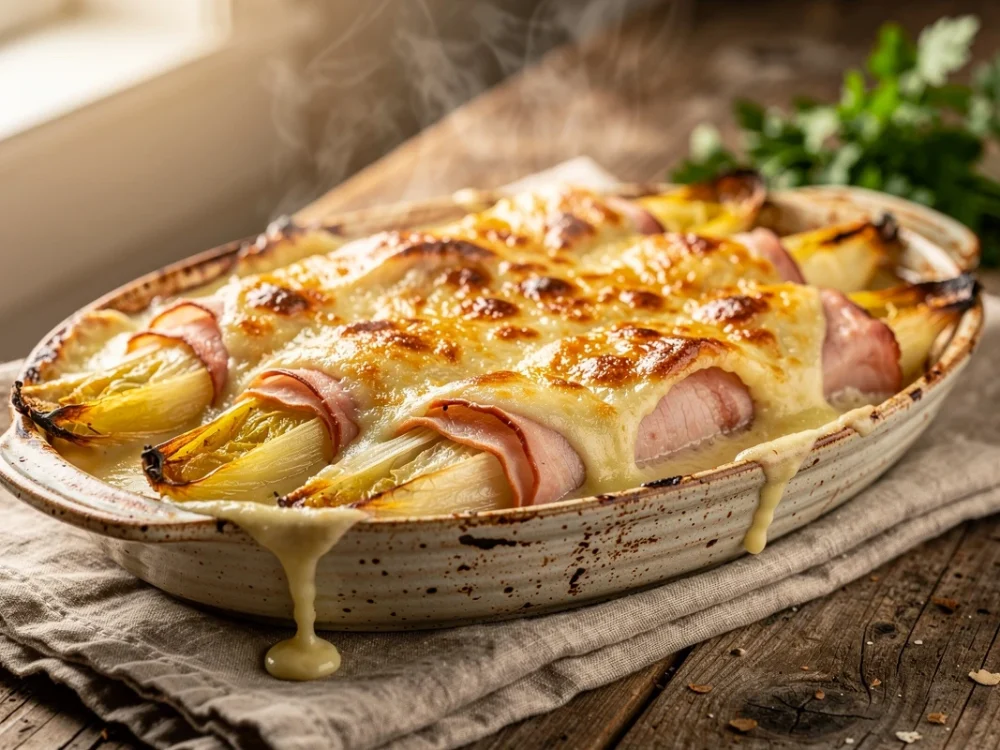 Endives au jambon gratinées