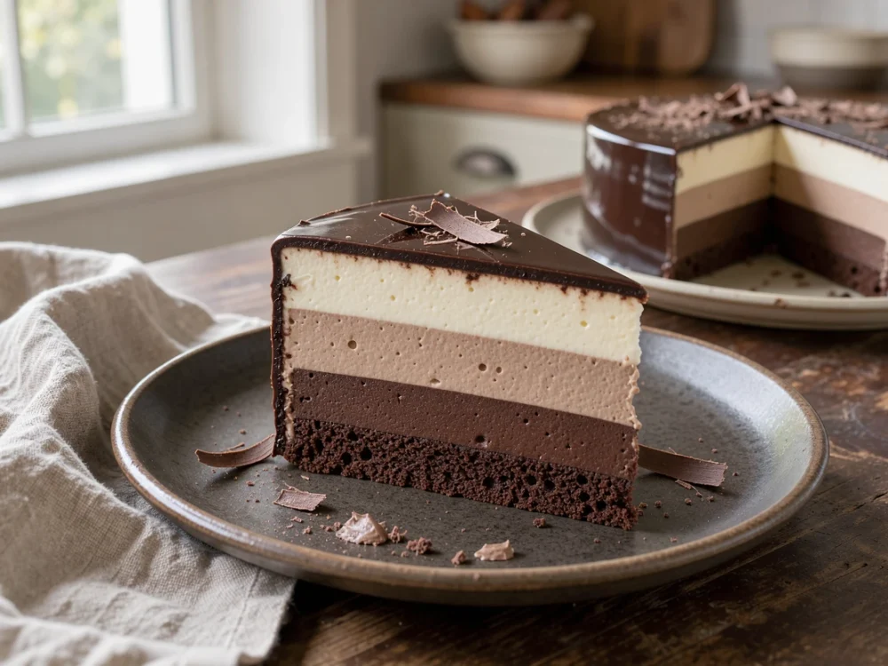 Entremets trois chocolats : le gâteau qui fait son petit effet