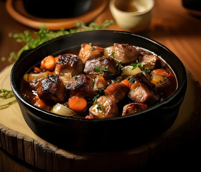 Fricassée de Porc au Floc de Gascogne - Recettes en famille