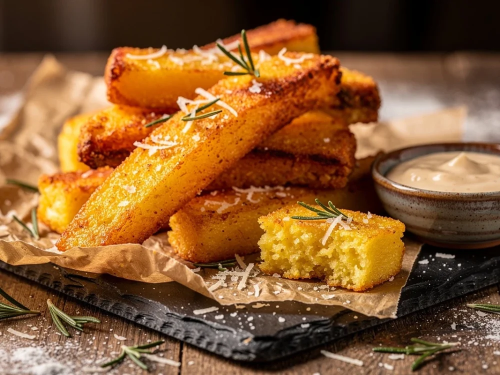 Frites de polenta au romarin