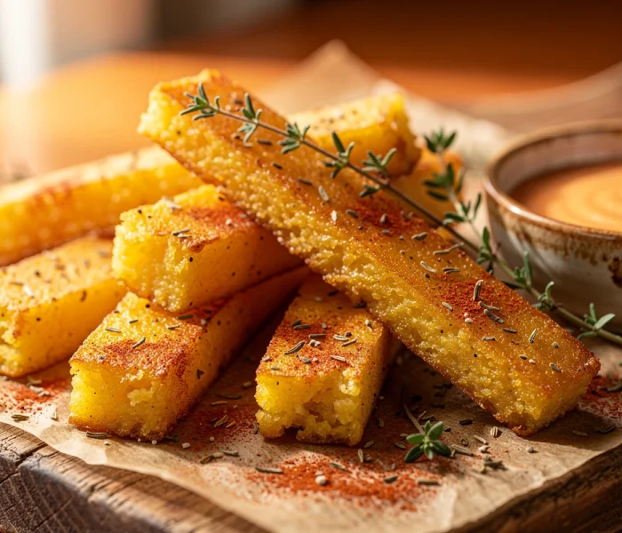 Frites de polenta croustillantes au four