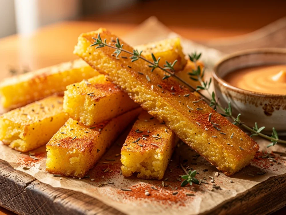 Frites de polenta croustillantes au four
