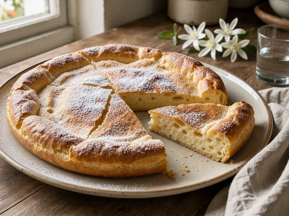 Galette comtoise à la pâte à choux et à la fleur d'oranger