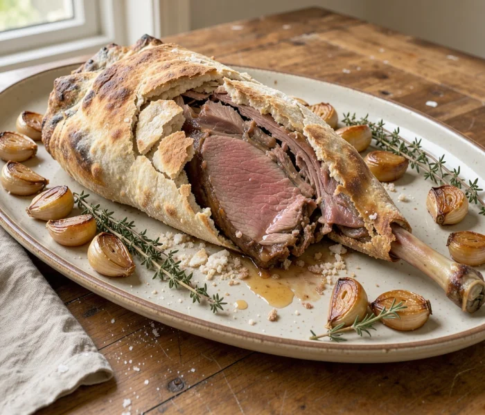 Gigot d'agneau en croûte de sel