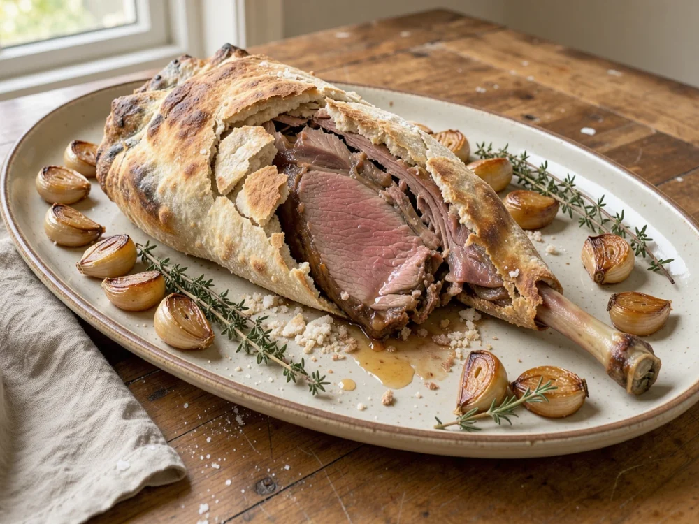 Gigot d'agneau en croûte de sel