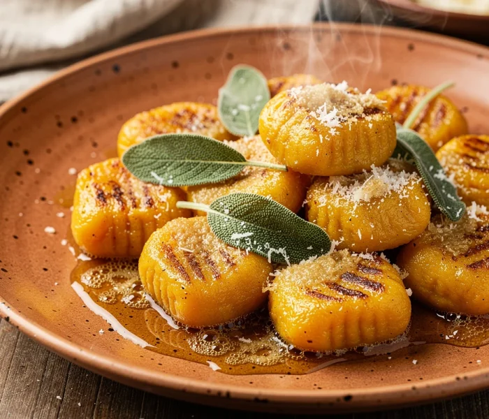 Gnocchis de courge butternut à la sauce sauge