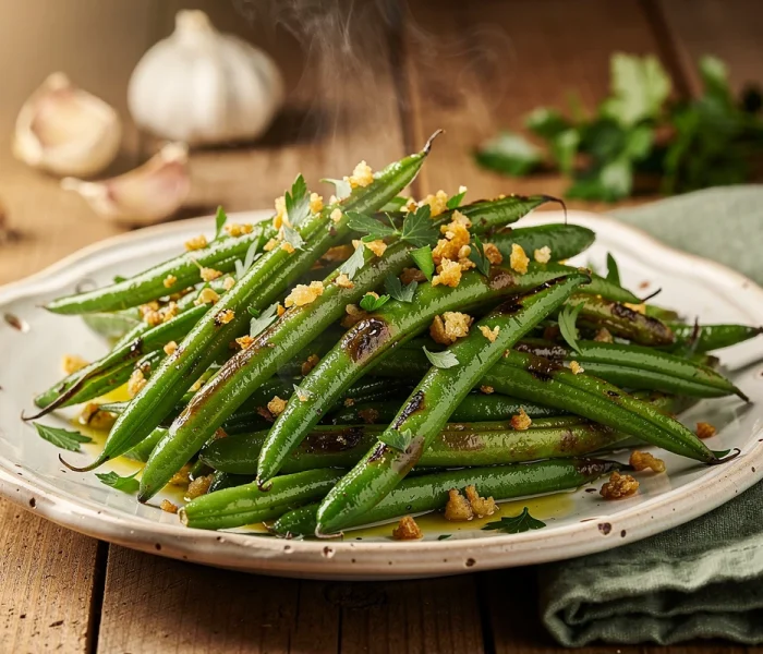 Haricots verts à l'ail et au persil