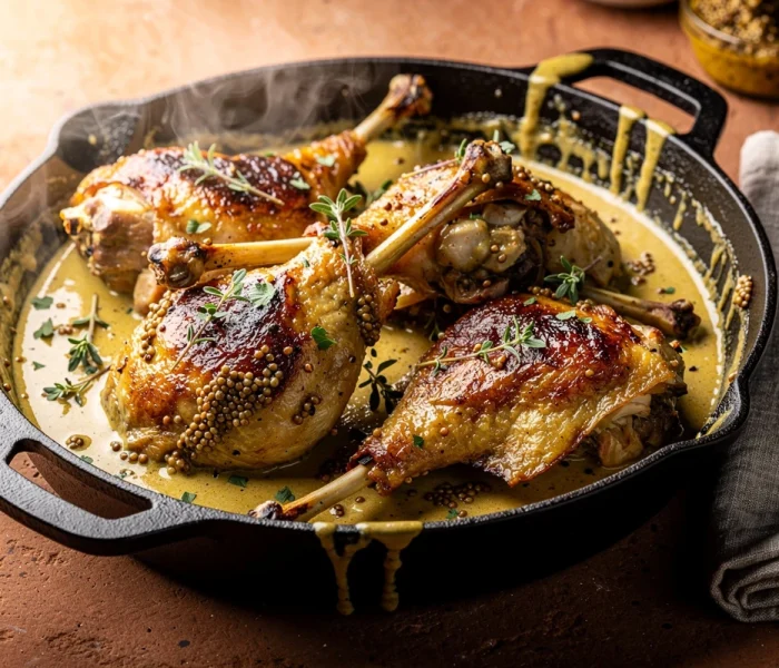 Lapin à la moutarde et vin blanc {recette ménagère facile}