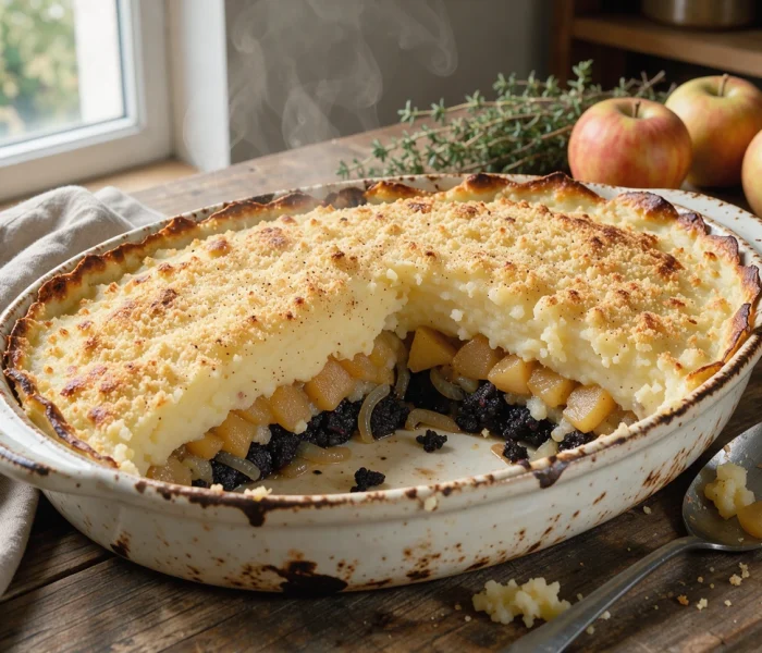 Parmentier de boudin noir aux pommes