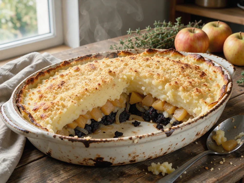 Parmentier de boudin noir aux pommes