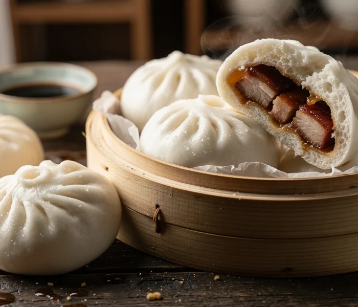 Pâte à baozi vapeur (包子) – Brioches chinoises farcies au porc