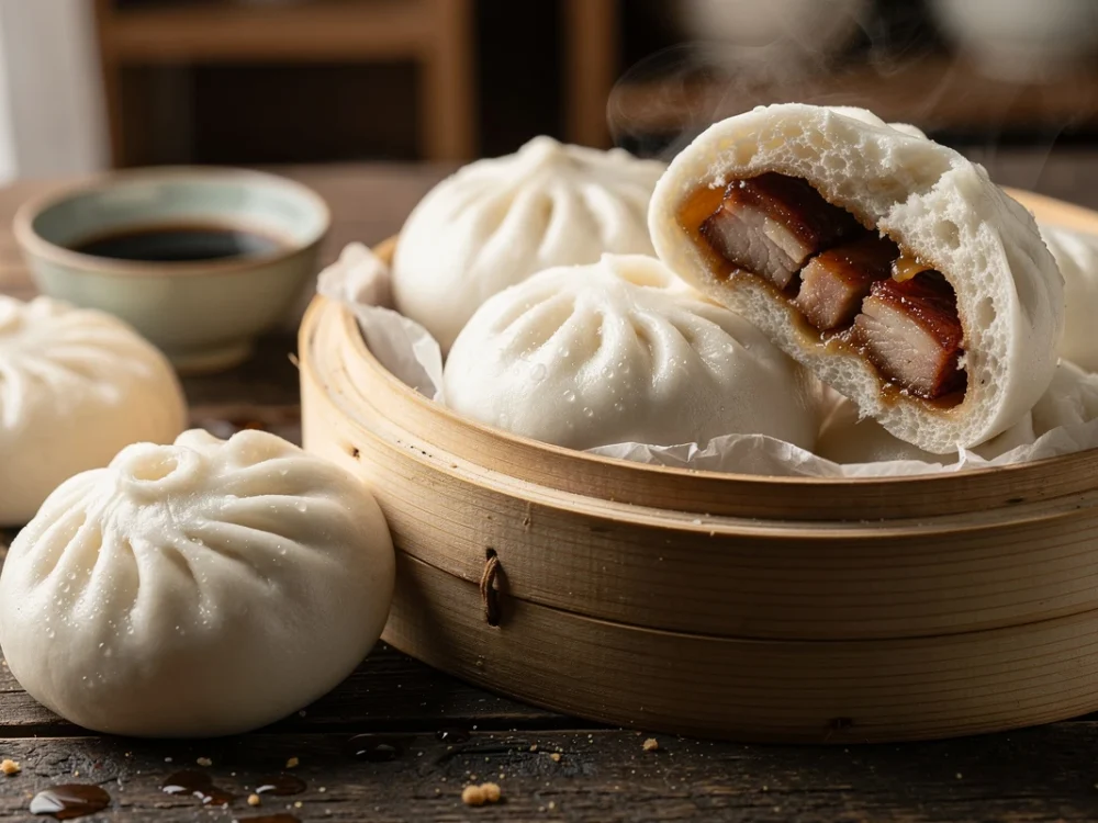Pâte à baozi vapeur (包子) – Brioches chinoises farcies au porc