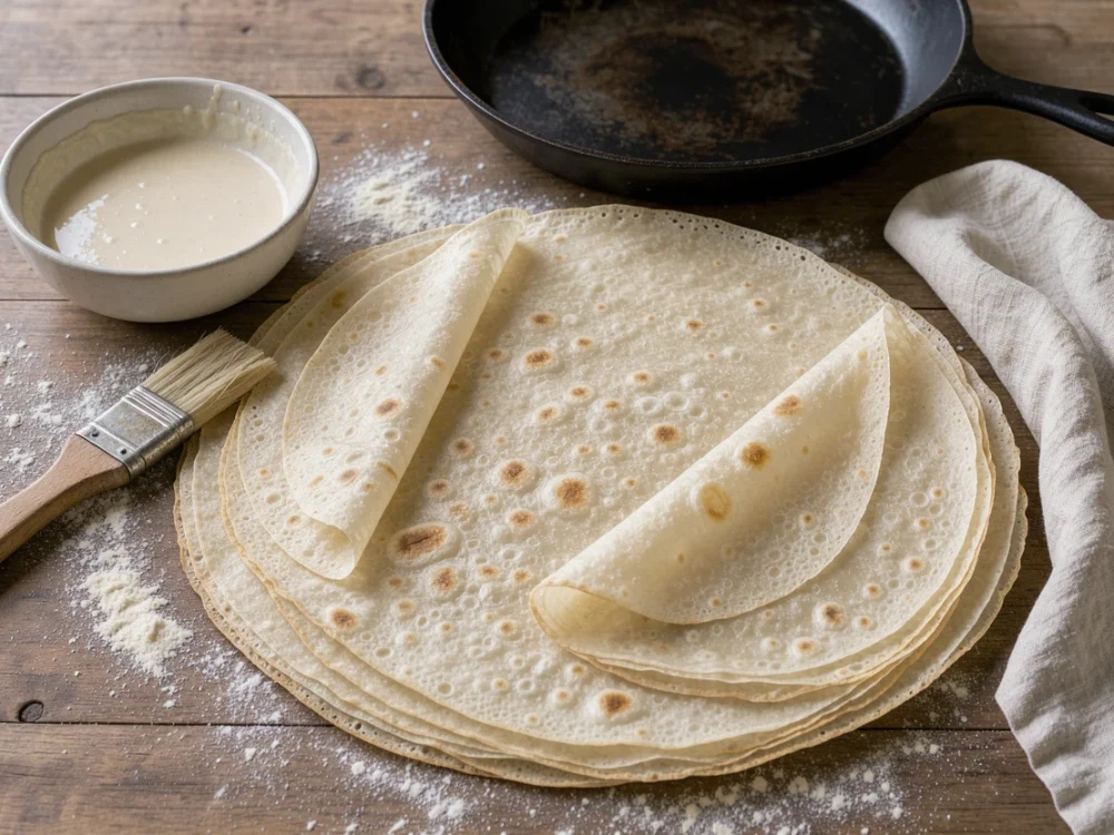 Pâte à brik maison : feuilles croustillantes à la poêle