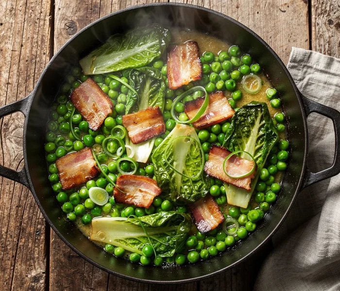 Petits pois à la française, la recette traditionnelle