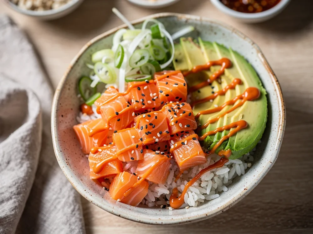 Poke bowl maison au saumon et à l'avocat