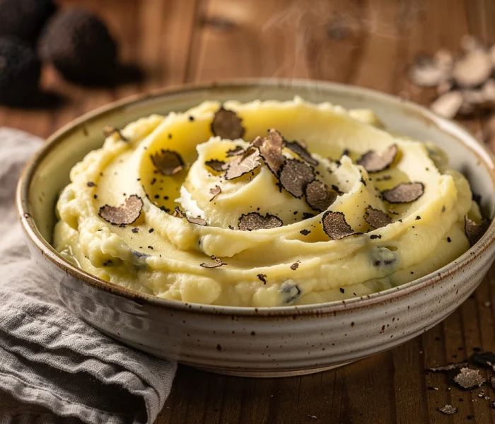 Purée de pommes de terre à la truffe et graisse d'oie