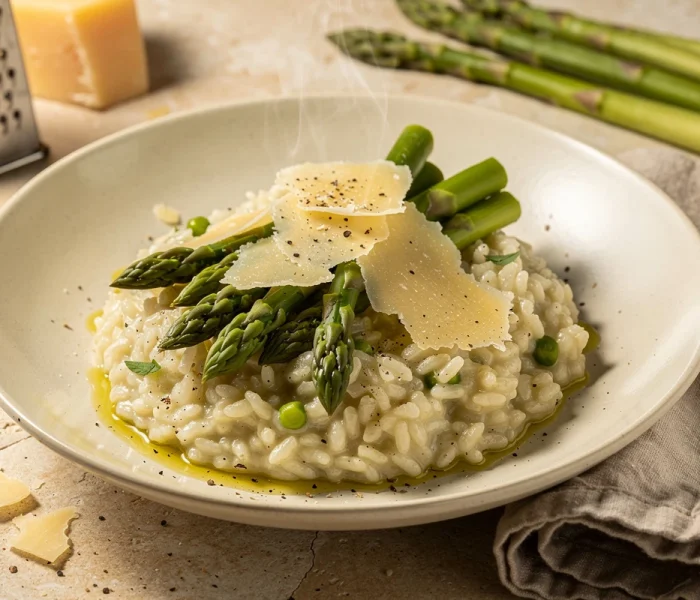 Risotto aux asperges et parmesan