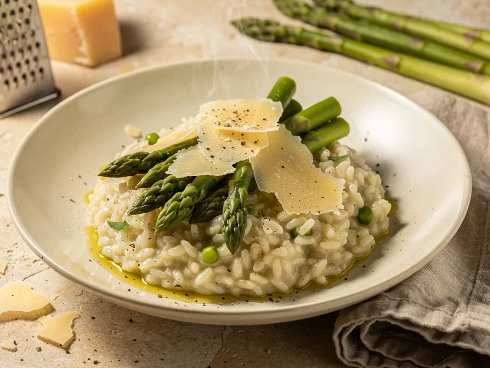 Risotto aux asperges et parmesan