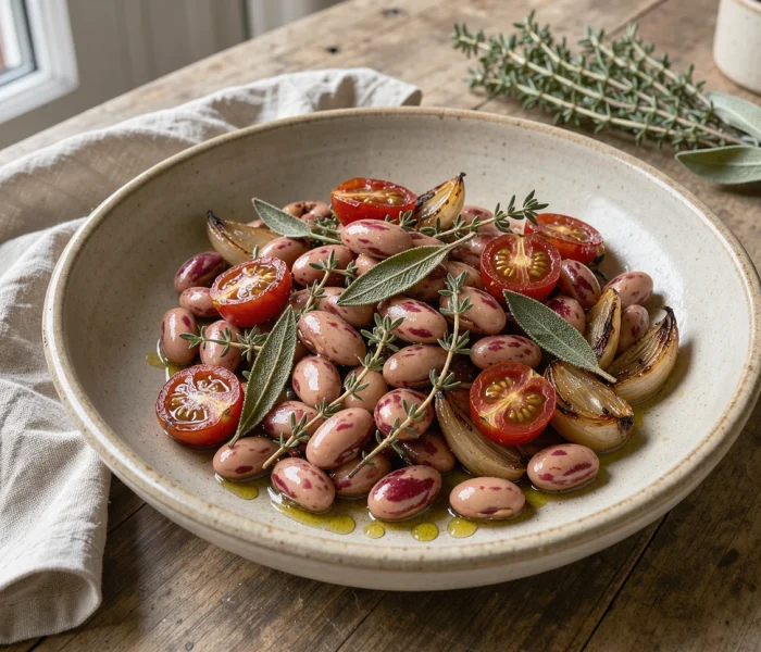 Salade de haricots borlotti à la sauge