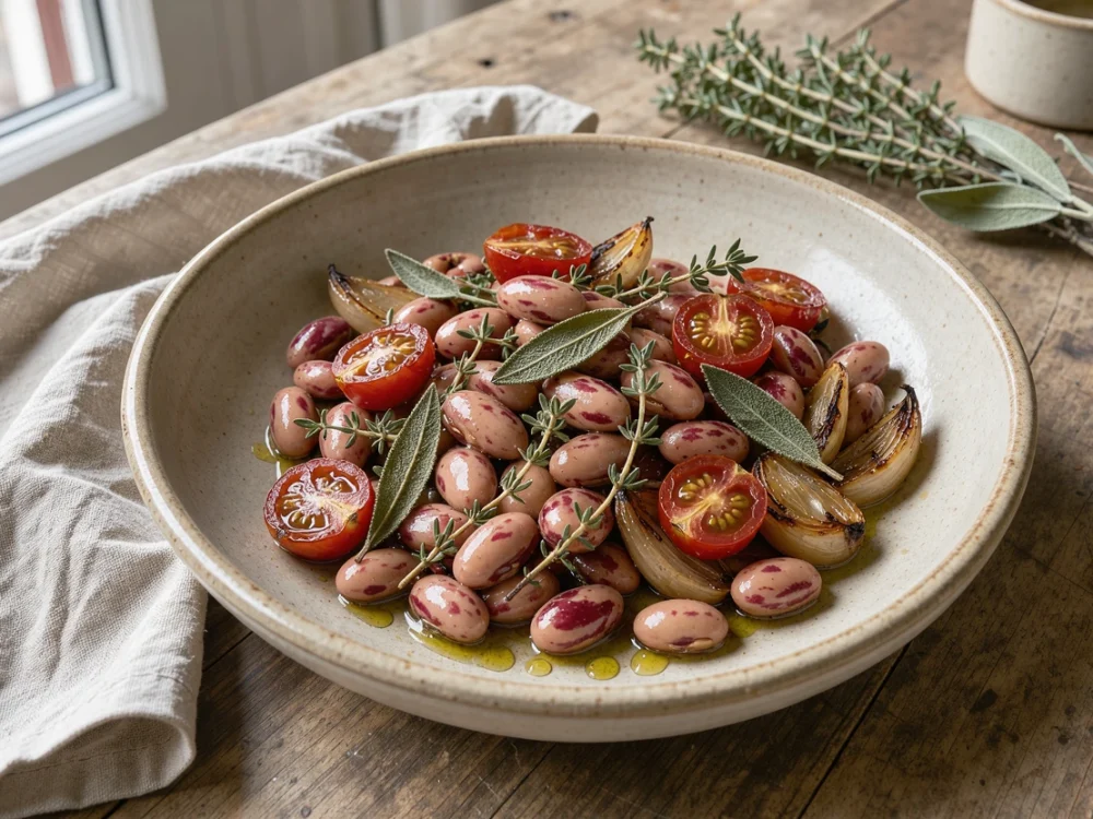 Salade de haricots borlotti à la sauge