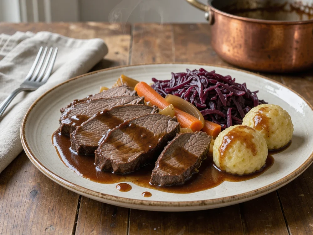 Sauerbraten {rôti de bœuf mariné à l'allemande}