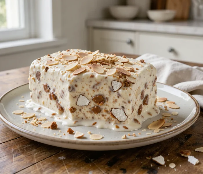 Semifreddo à l'italienne au pralin et aux meringues