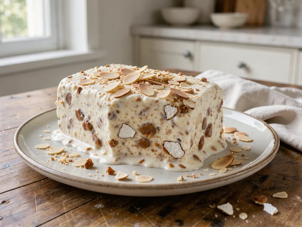 Semifreddo à l'italienne au pralin et aux meringues