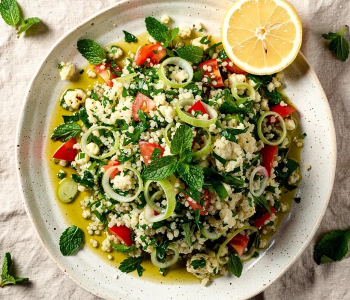 Taboulé de chou-fleur à la menthe