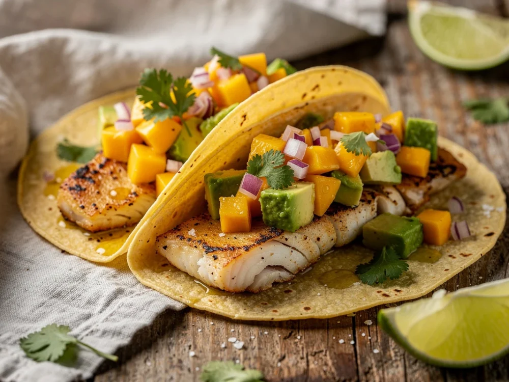 Tacos de poisson à l'avocat {façon Baja}