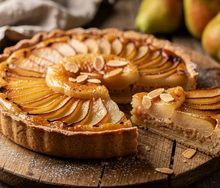 Tarte Bourdaloue {tarte poires-amandes maison}