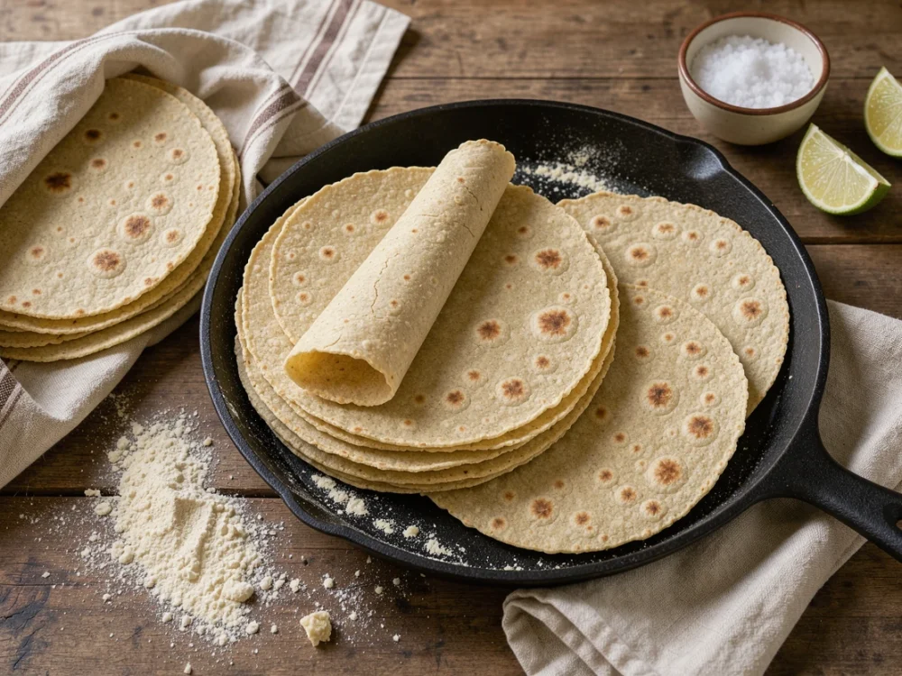 Tortillas de maïs nixtamalisé maison