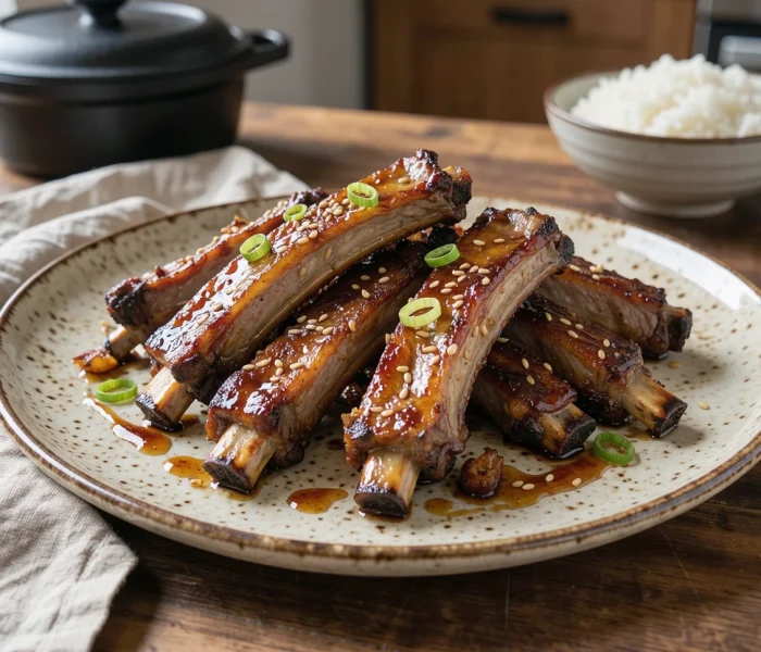 Travers de porc caramélisés (ribs)