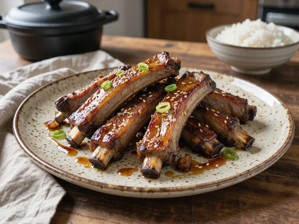 Travers de porc caramélisés (ribs)
